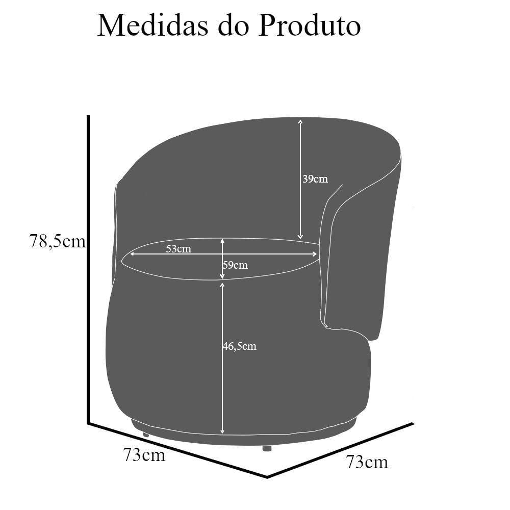 Miniatura Poltrona Orgânica Beatriz Veludo Elegante - 7 Decor Azul Marinho