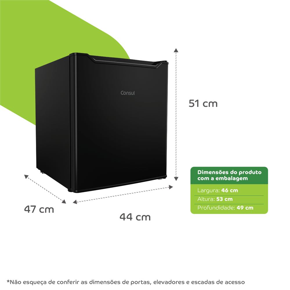 Frigobar 47 litros Consul Preto - CRC04AE 110v