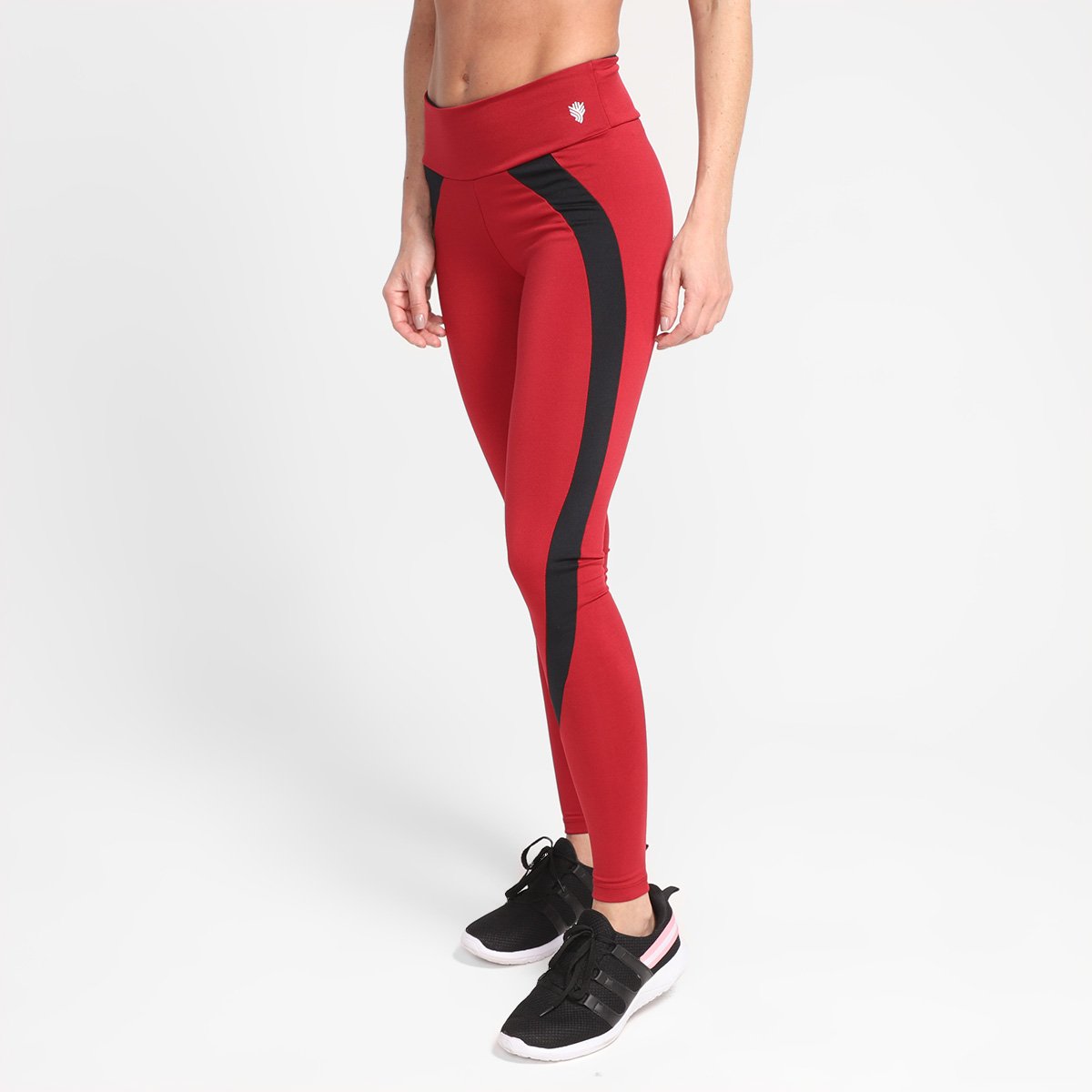 Miniatura Calça Legging Gonew Split Feminina Vinho+Preto - G