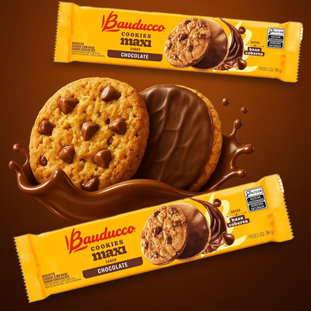 Miniatura Biscoito Cookies Bauducco Maxi Chocolate 96G