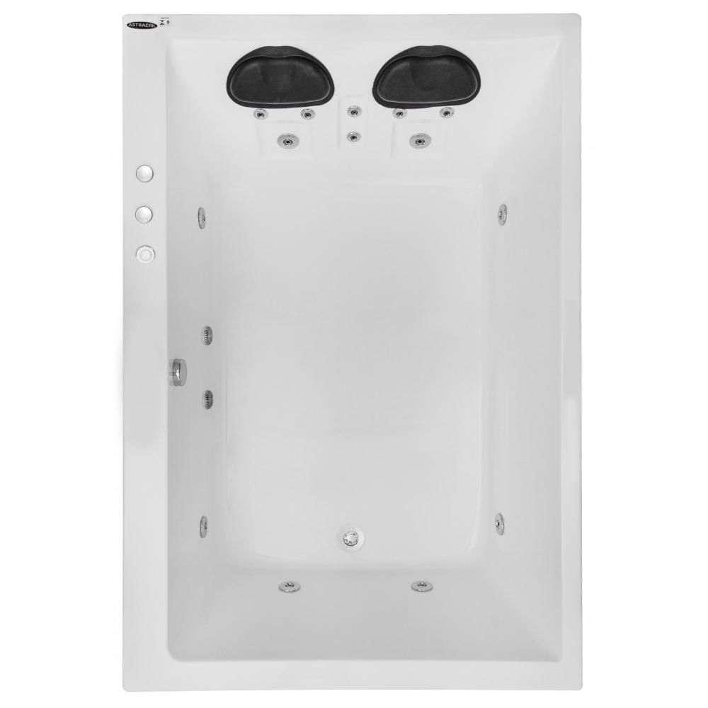 Miniatura Banheira Hidromassagem Astra Double Cayman Super Luxo 180cmx120cmx52cm - 08 Jatos Acrílico P1 Com Aquecedor 110V
