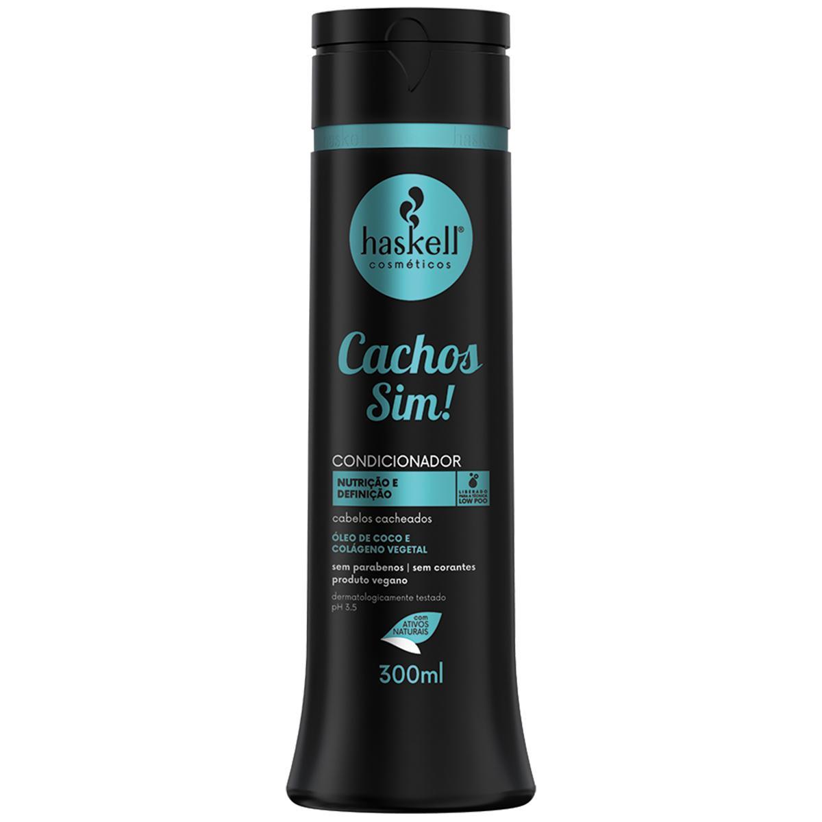 Miniatura Kit Shampoo Condicionador Máscara 300Ml Haskell Cachos Sim