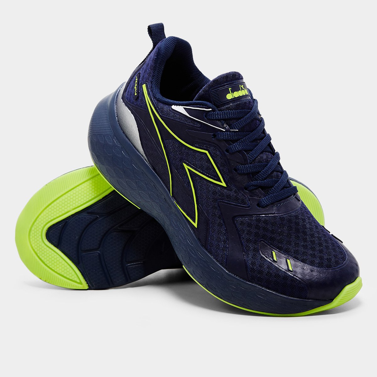 Miniatura Tênis Diadora Magia Marinho+Amarelo - 38