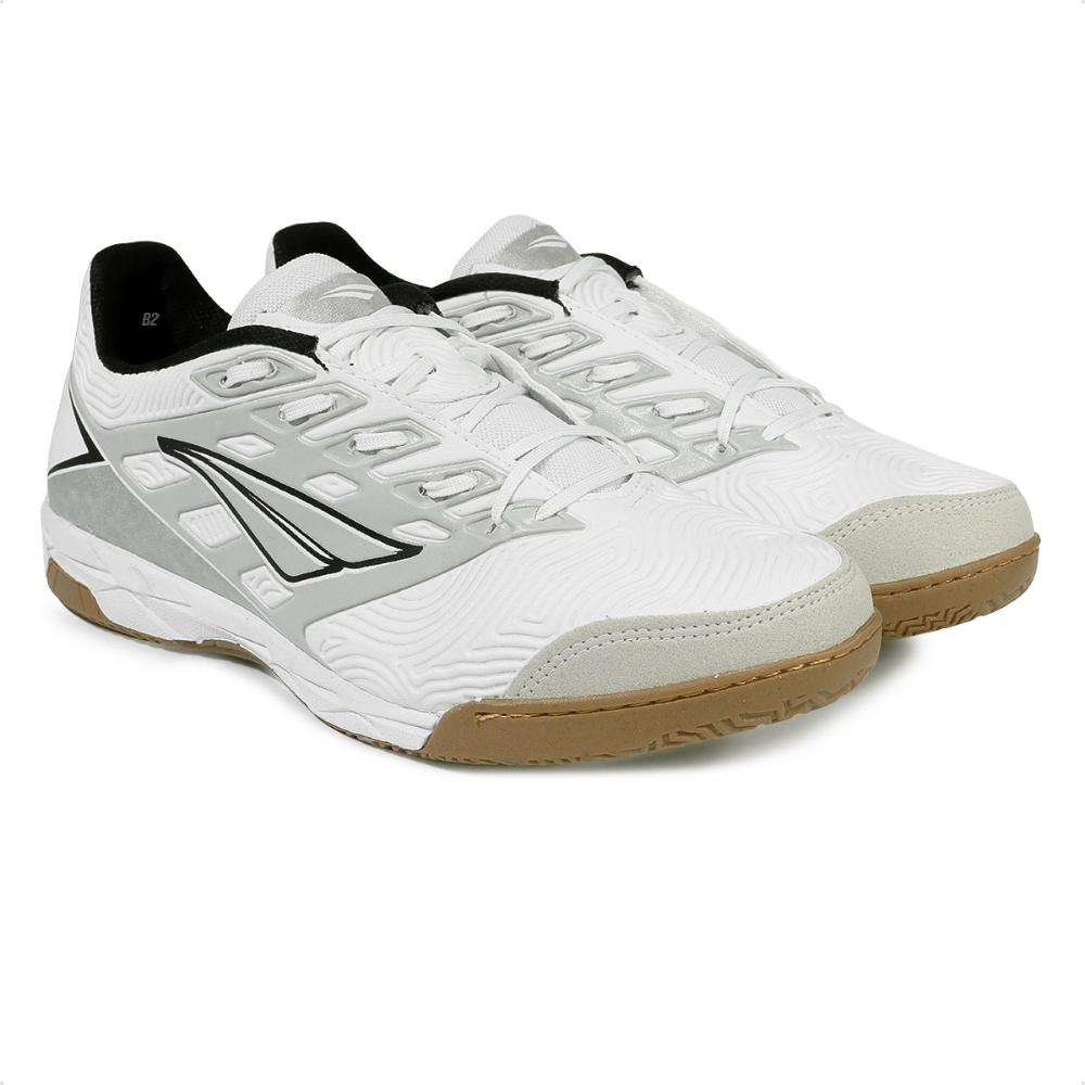 Miniatura Chuteira Futsal Penalty Viento Y-1 Masculina Branco / Cinza - 37