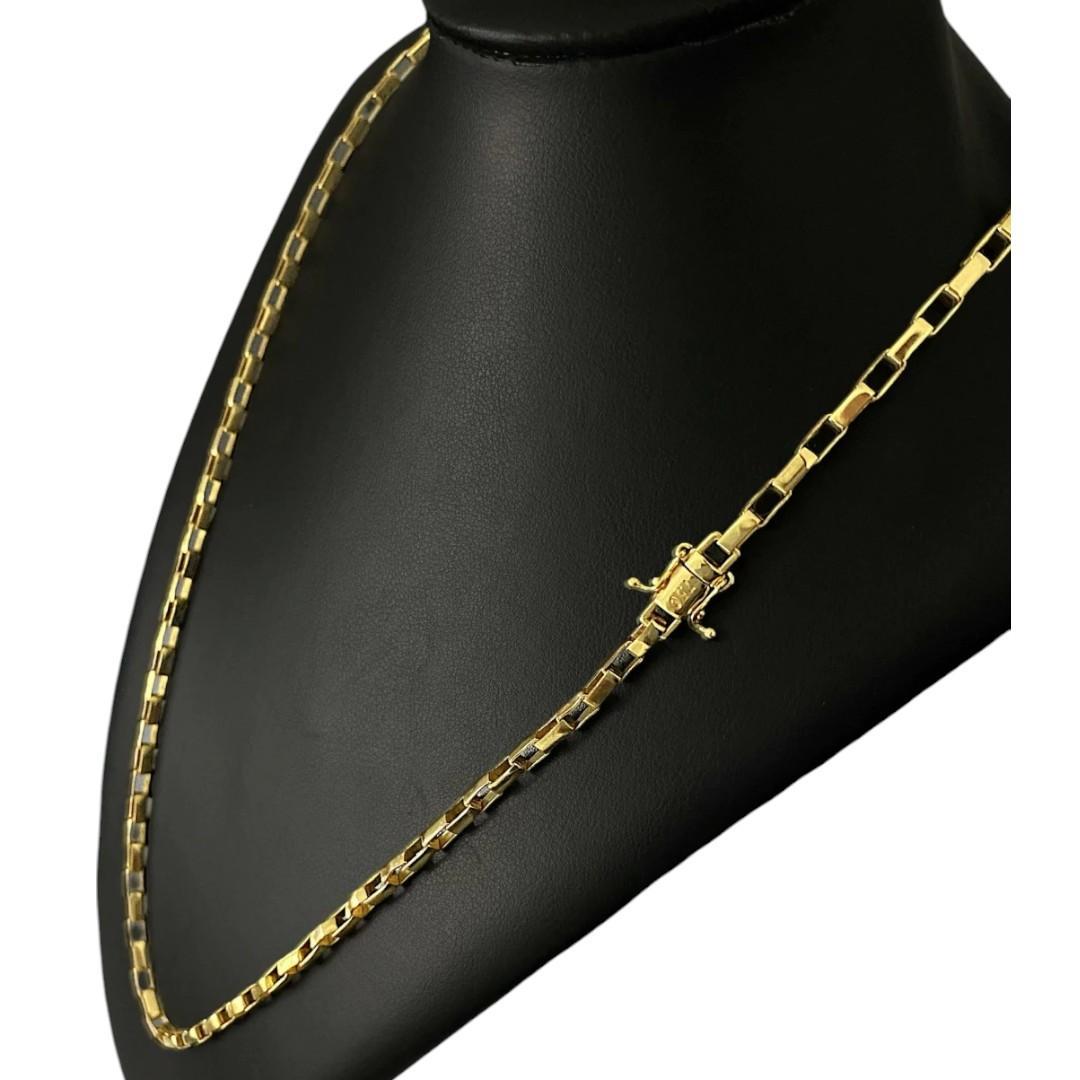 Miniatura Cordão Tijolinho Curto 5Mm - Banhado A Ouro 18K