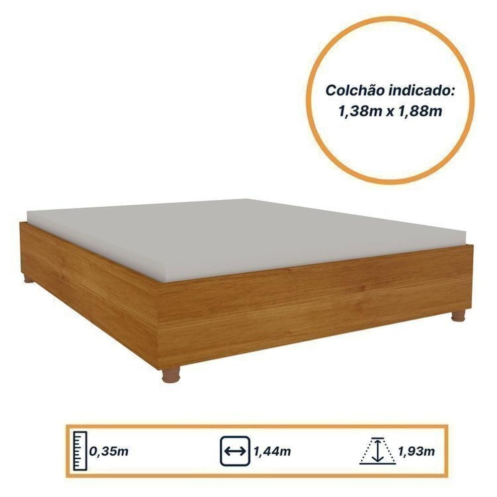 Quarto Completo 1 Guarda-Roupa com Espelho 1 Cômoda Ripado Nova York e 1 Cama Casal Mônaco Espresso Móveis Cinamomo
