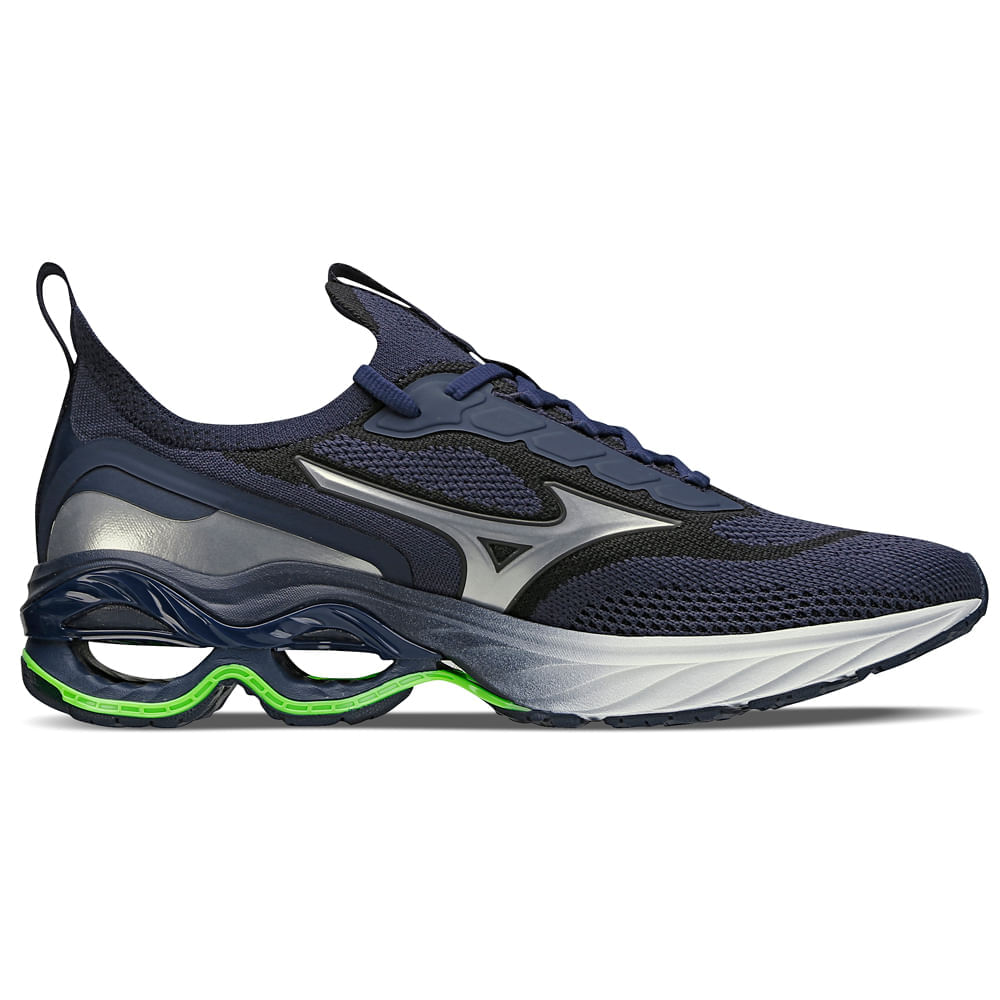 Miniatura Tênis de Corrida Masculino Mizuno Wave Invictus 4 Azul - 38