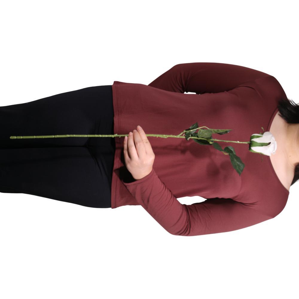 Miniatura Haste Flor Rosa Branca 71Cm