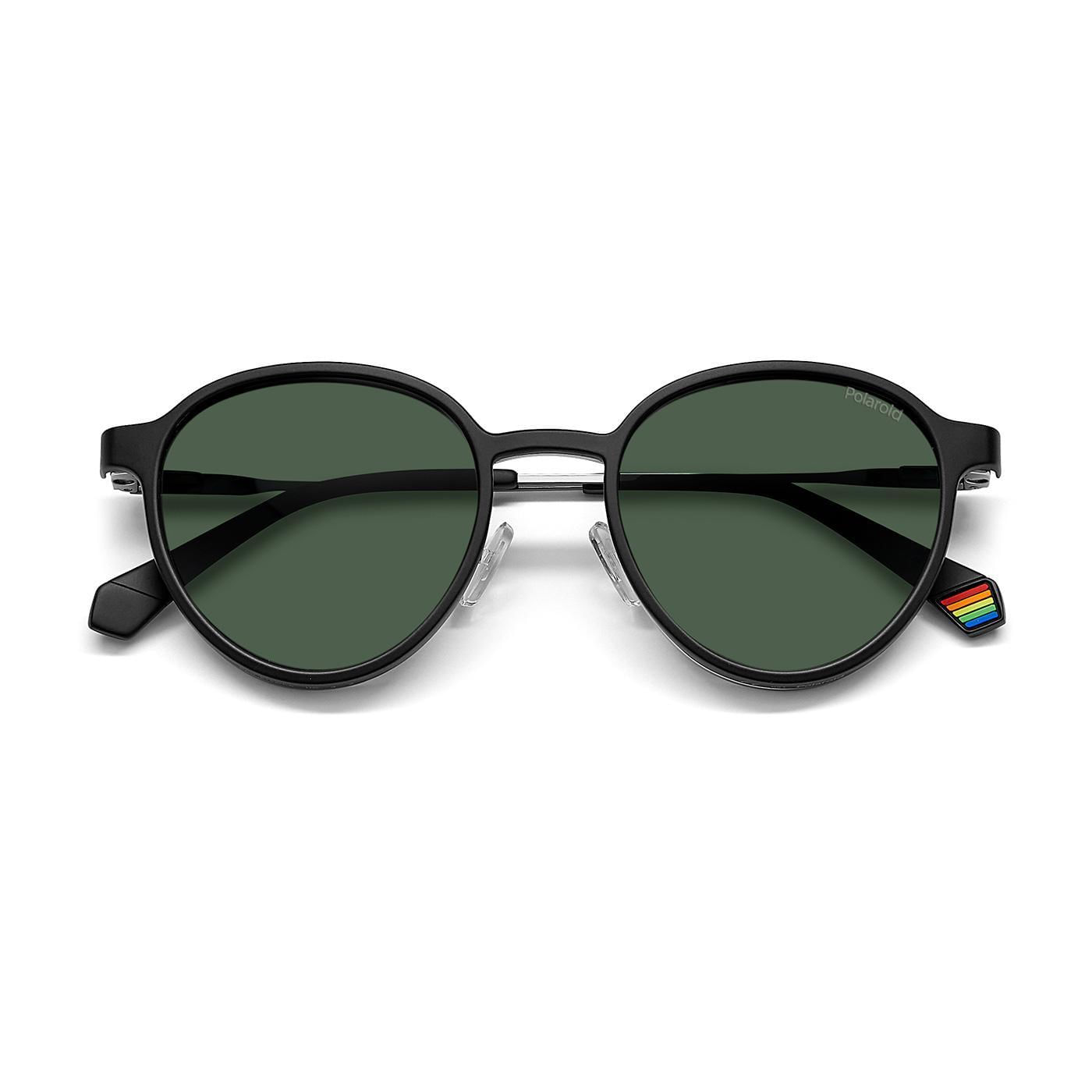 Miniatura Armação Unissex Polaroid Pld 6158/Cs Prata Brilho E Preto