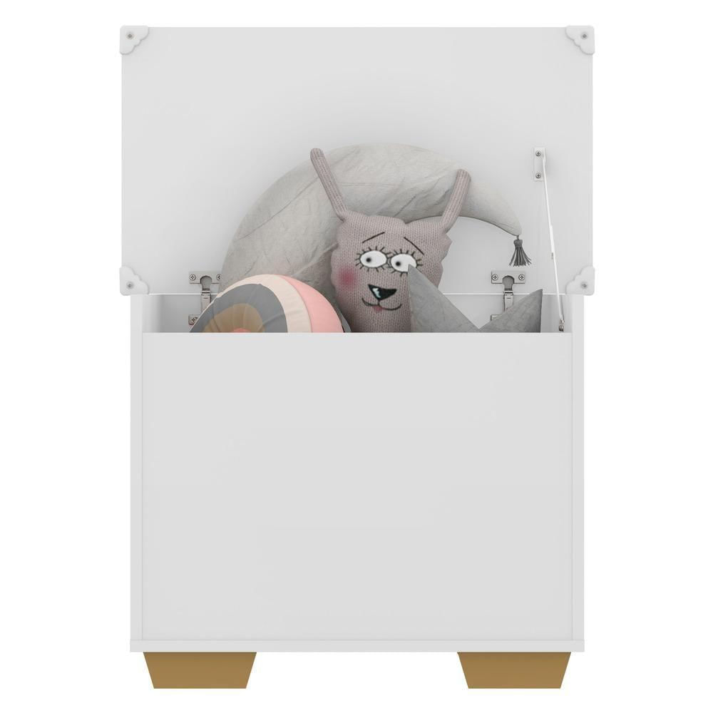 Miniatura Baú Organizador Caixa de Brinquedos Multimóveis Branco