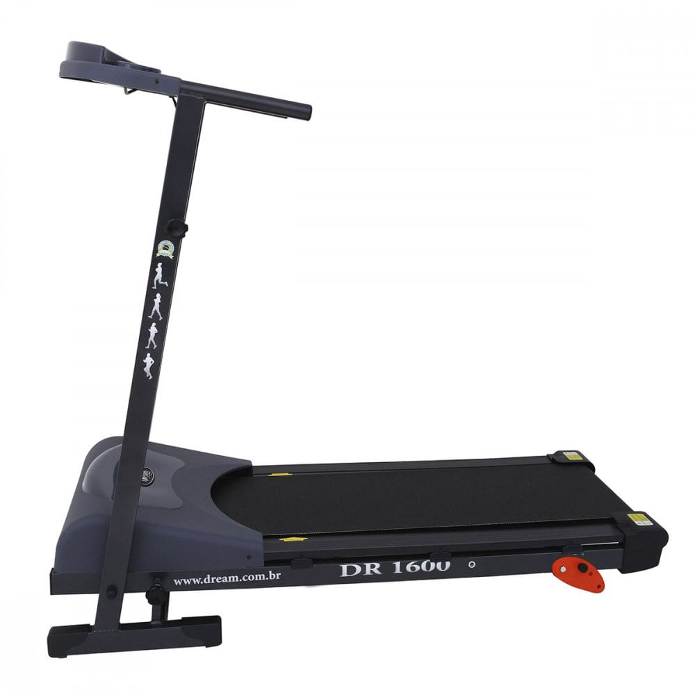 Miniatura Esteira Eletrônica Dobrável Dream Fitness DR 1600 Cinza - Bivolt