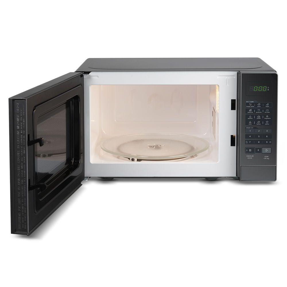 Miniatura Micro-ondas Midea 20L Porta Espelhada Minuto Fácil Prata MRAE22 220V
