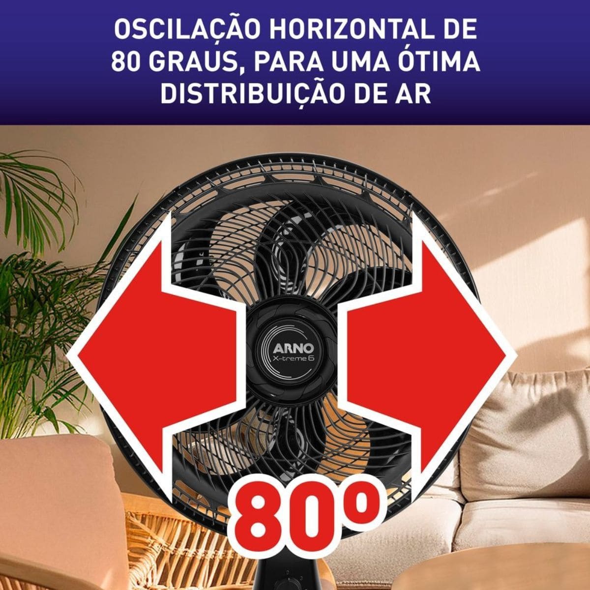Ventilador 2 Em 1 Arno 40cm X-treme 6p Ve60 140w 110v 110V