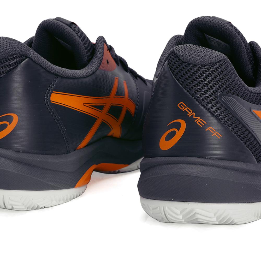 Miniatura Tênis Asics Game FF - Clay - Saibro - Marinho e Laranja 39