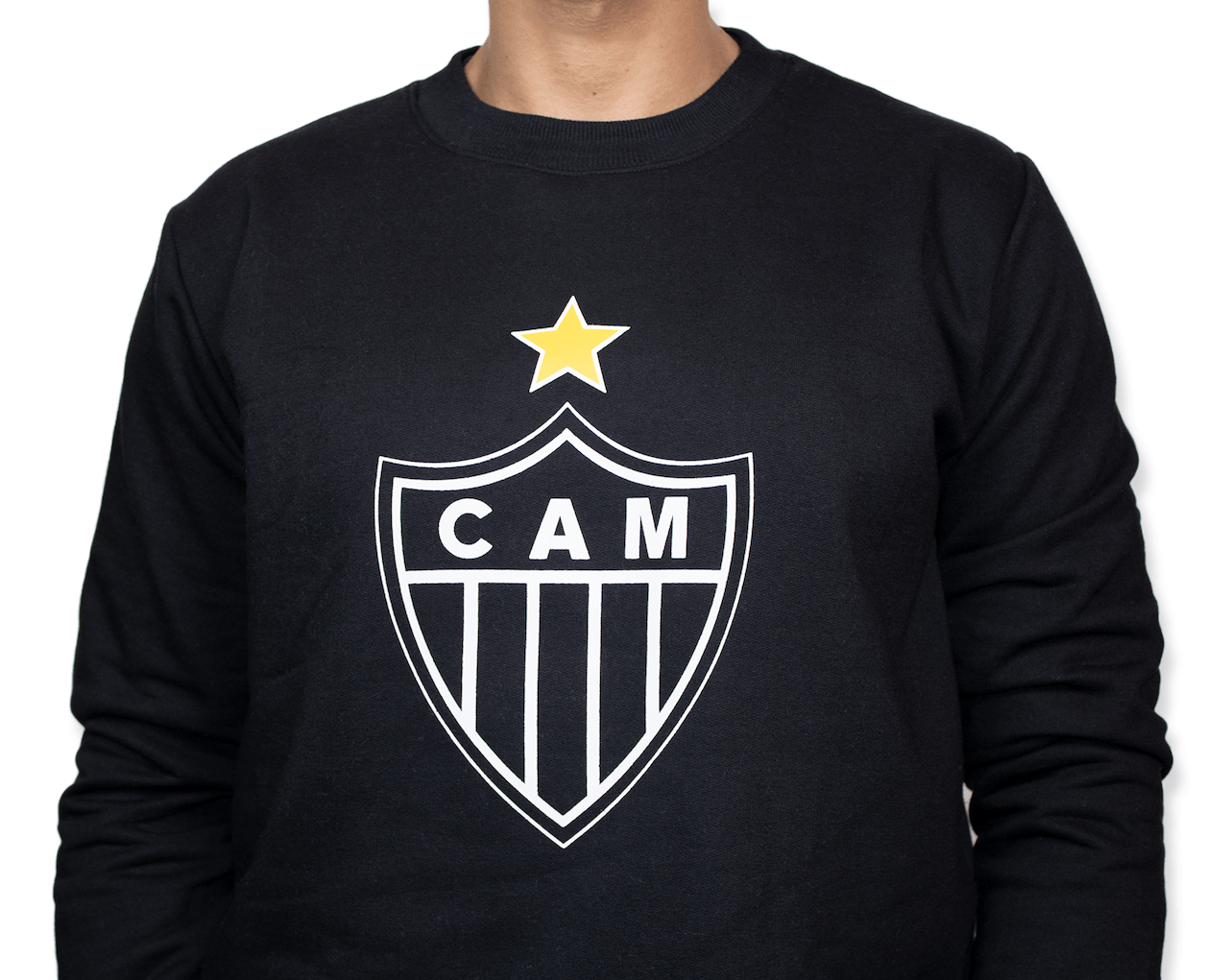 Miniatura Moletom Masculino Atlético Escudo - Preto EG