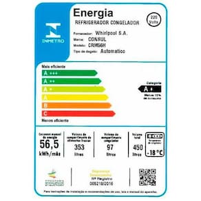 Geladeira Consul CRM56HB Frost Free Duplex com Painel Eletrônico Externo e Espaço Flex 450L - Branca 110v