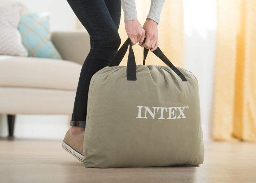 Miniatura Colchão Inflável Casal Intex Pillow Rest Com Bomba 220/240V