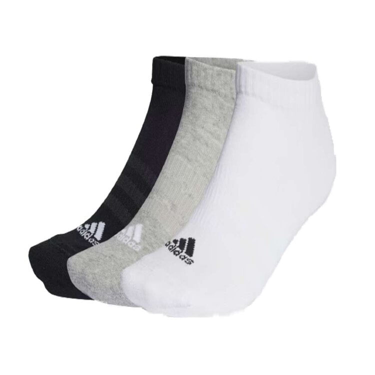 Miniatura Meias Adidas Cano Baixo 3 Pares - Ptobcocza - PTO/BCO/CZA