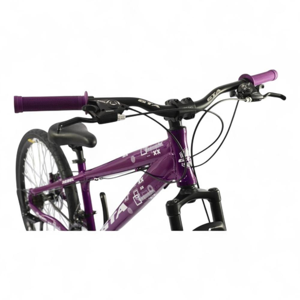 Bicicleta Aro 26 Gta Rebel Freeride 21v Shimano Freio A Disco Do Grau - Roxo Roxo/branco