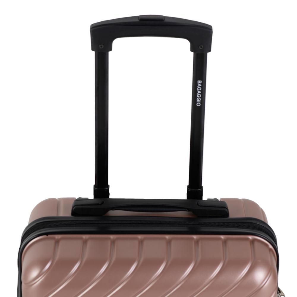 Miniatura Mala de Bordo Abs 4 Rodas Detroit Rose/Preto Rosé - P