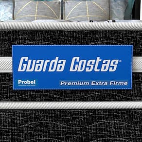 Cama Box de Casal Probel Guarda Costas Premium Extra Firme Espuma D20, 28 e 33 60x138x188cm - Branco/Preto