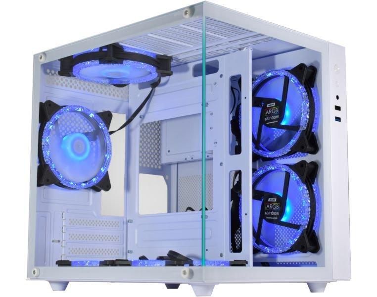 Miniatura Gabinete Gamer Aquario Micro White W2Sb