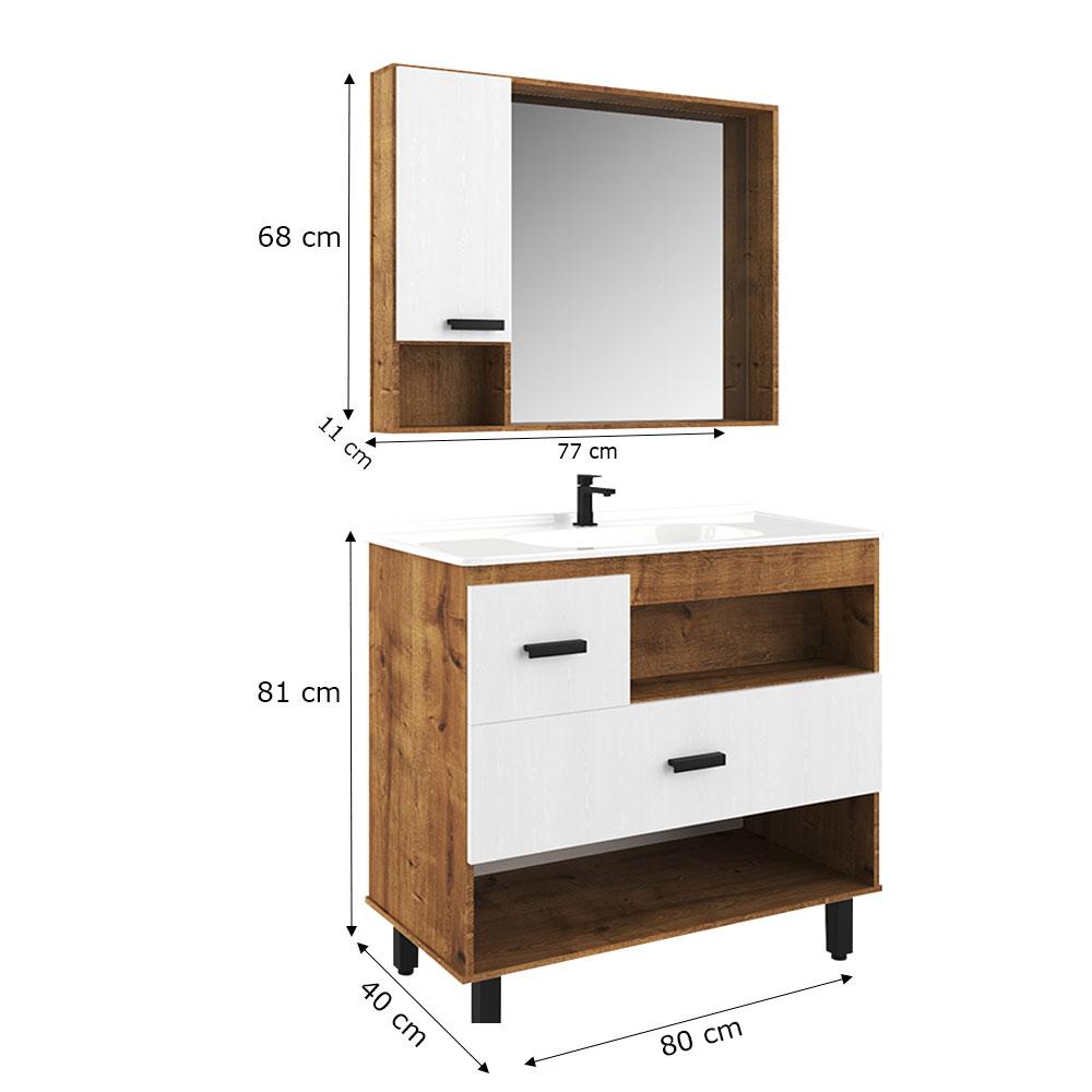 Miniatura Conjunto de Banheiro São João Eden Provence Solanum 80 cm
