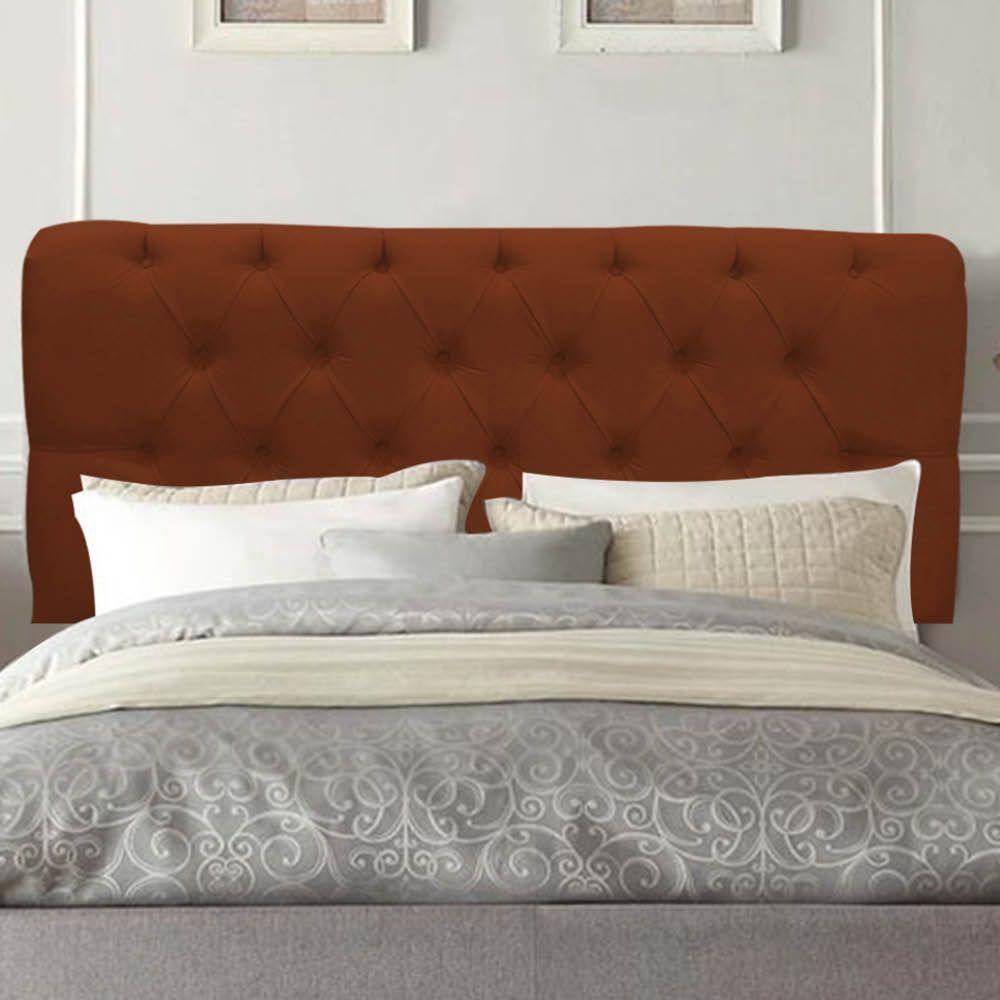 Miniatura Painel Para Cama Box Casal 1,95 Cm Paris - Luxo House Terracota