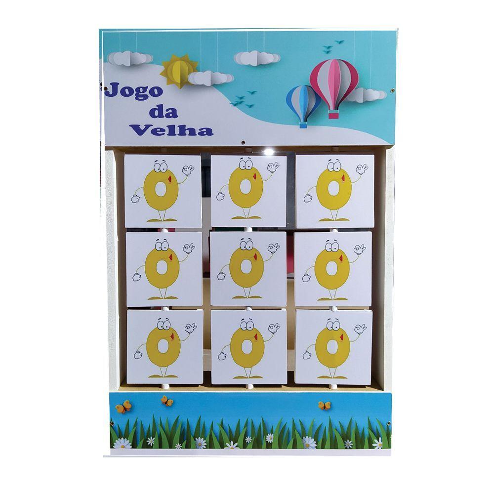 Miniatura Jogo Da Velha Em Mdf Fixação Na Parede L12 - Criança Feliz