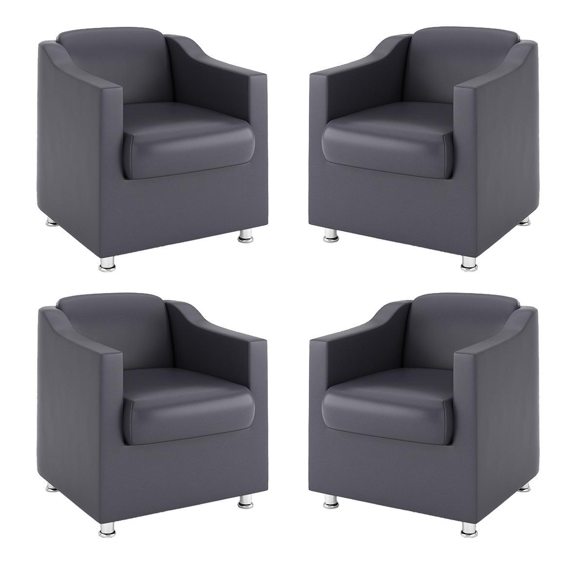 Miniatura Kit 4 Poltronas Para Salão De Beleza - Clinica Médica
