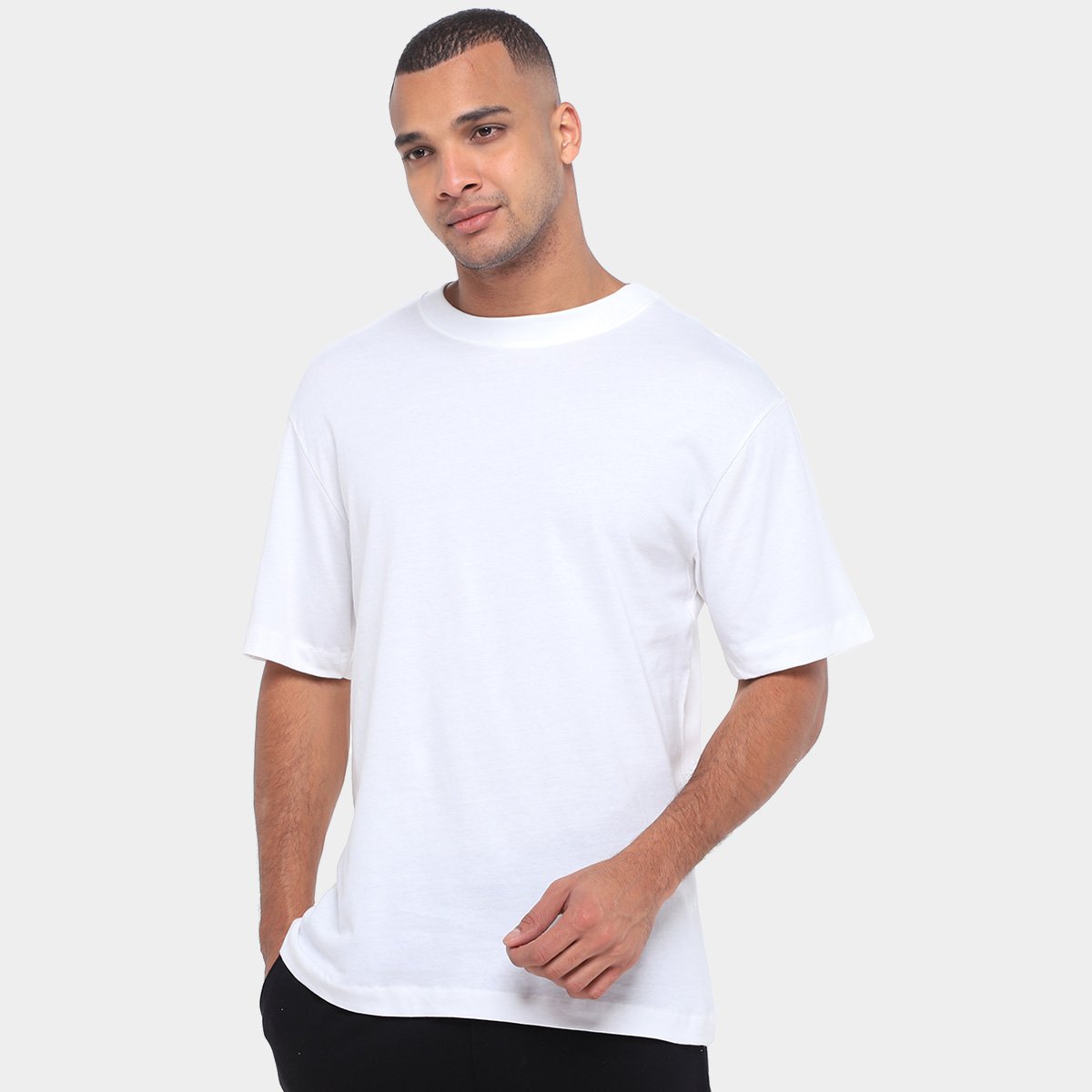 Miniatura Kit Camiseta Hering Super Cotton C/ 2 Peças Masculina Branco - G