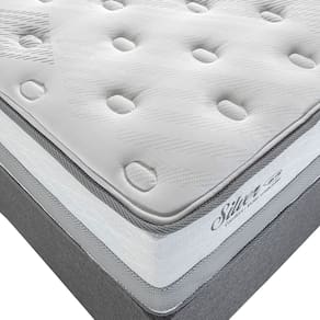 Miniatura Colchão Queen Size Herval Silver com Pillow Top e Molas Ensacadas 30x158x198cm - Cinza