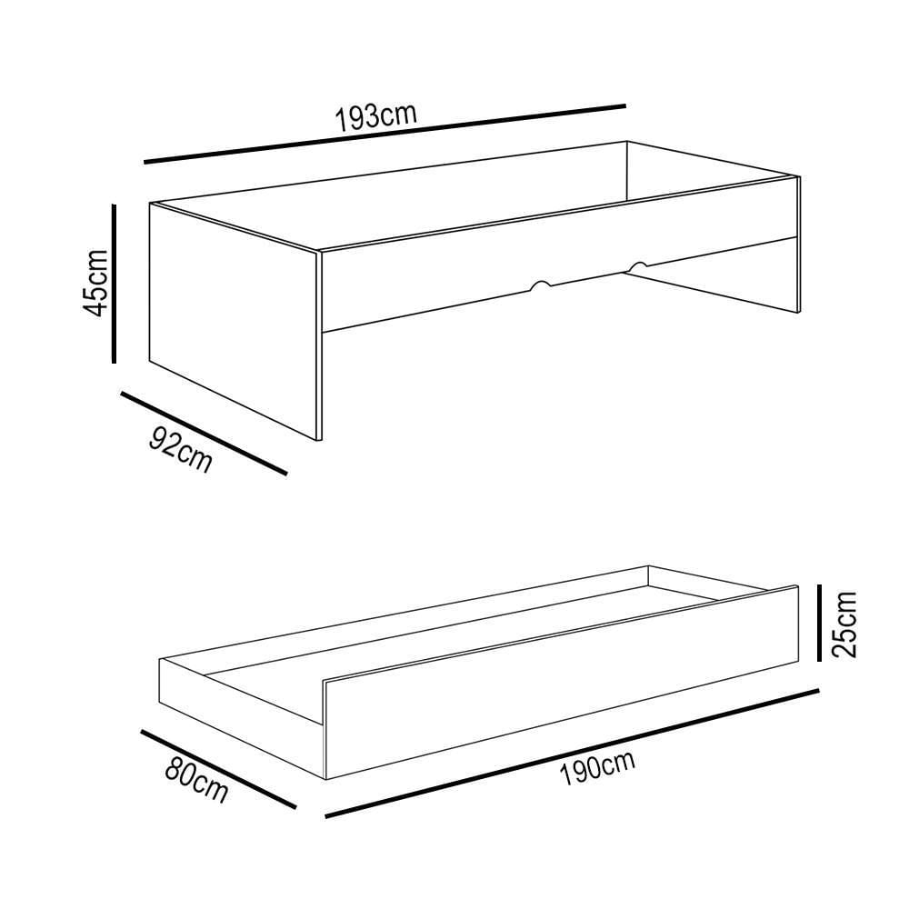 Miniatura Quarto Infantil Modulado 4 Portas Com Bicama Chiara Off White-carvalho - Phoenix
