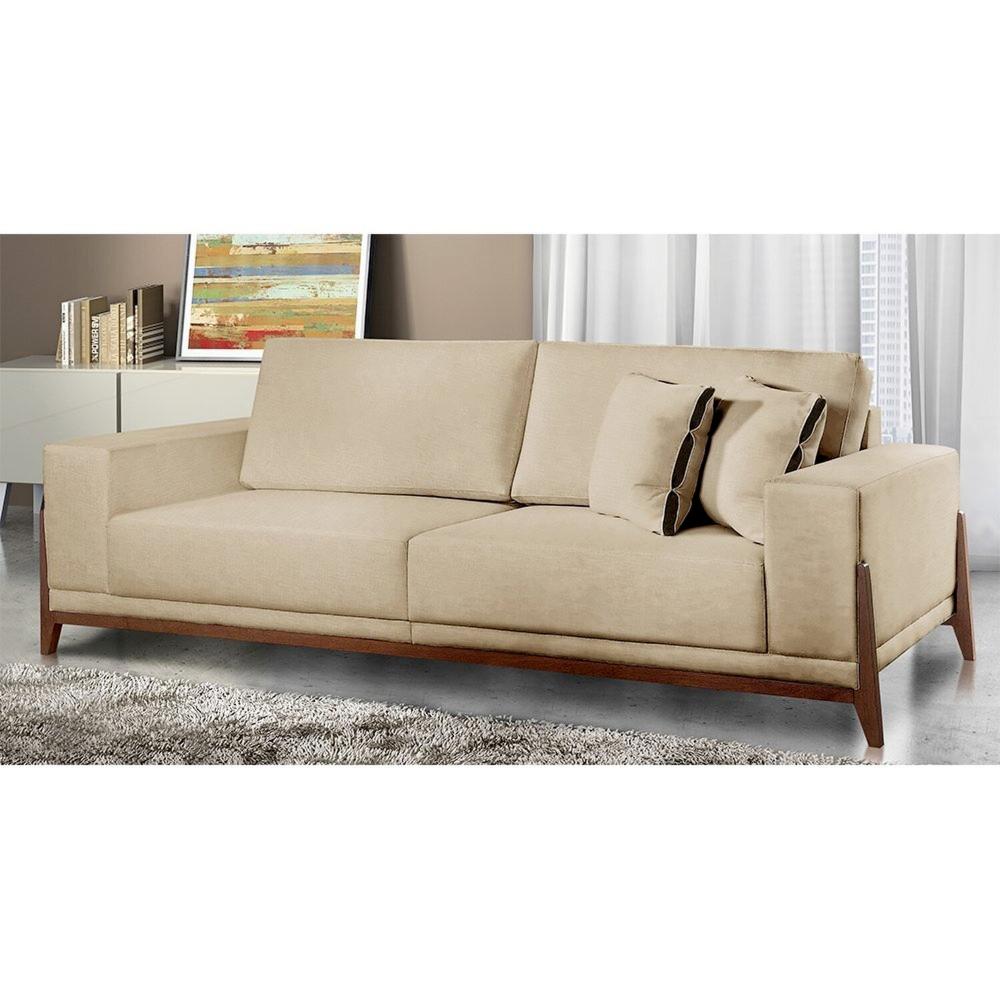 Miniatura Sofá Fixo 2 Lugares Luxo 170 cm Magnus Bege