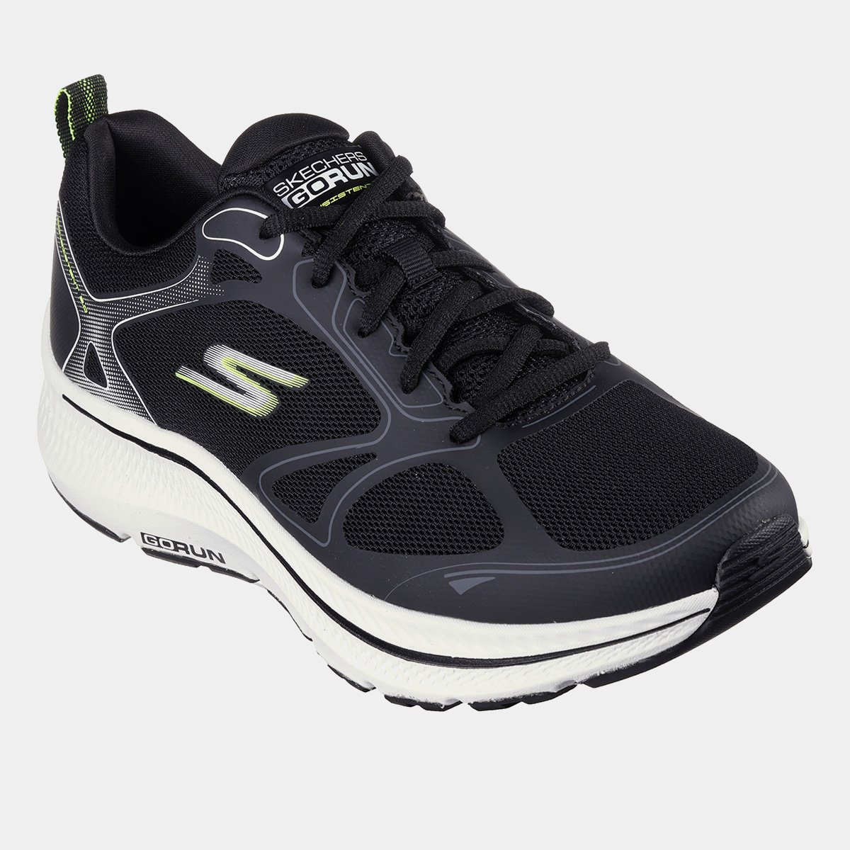 Miniatura Tênis Skechers Go Run Consistent 2 Masculino Preto+Branco - 38