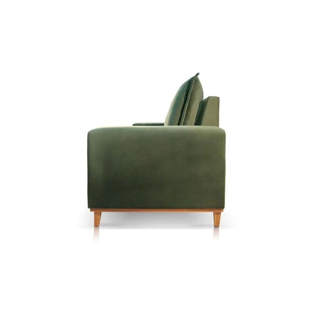 Conjunto 2 E 3 Lugares Lyon Luxo Veludo Jc Estofados Verde