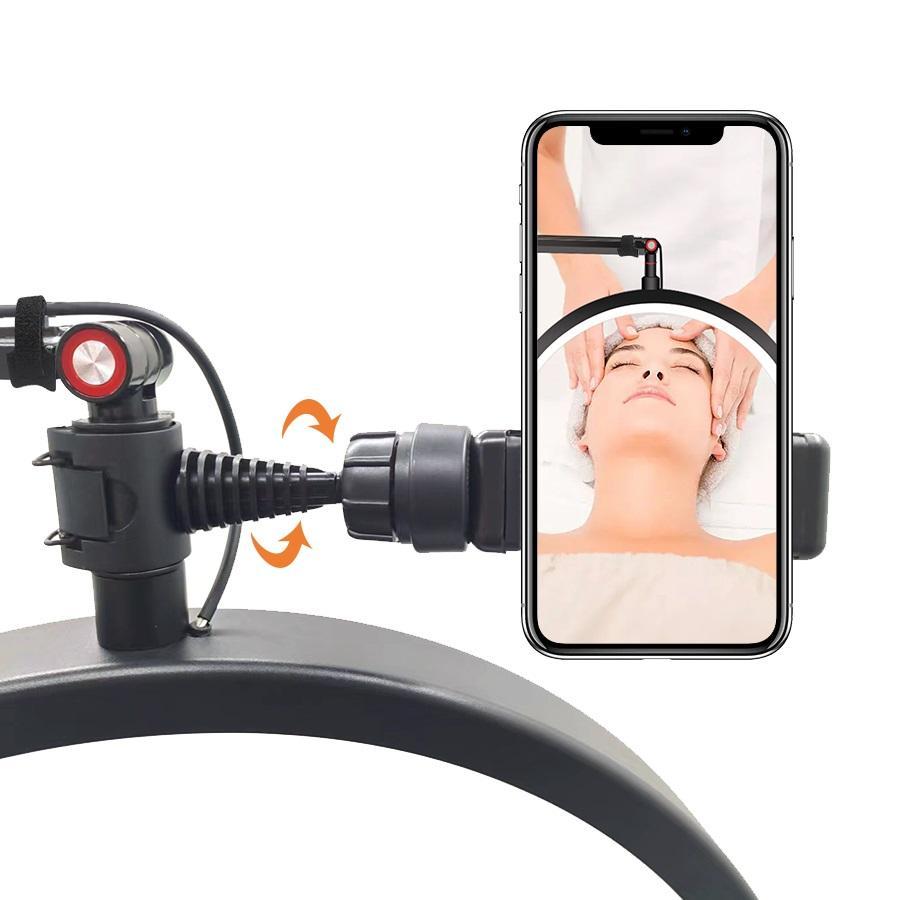 Luminária Mesa Led Arco Estética Nail Com Suporte P/Celular