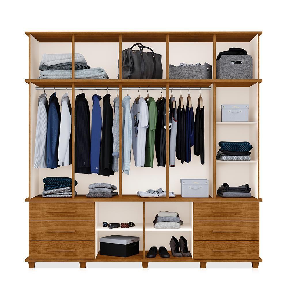 Miniatura Guarda-roupa Com 5 Portas Nancy Malbec Off White