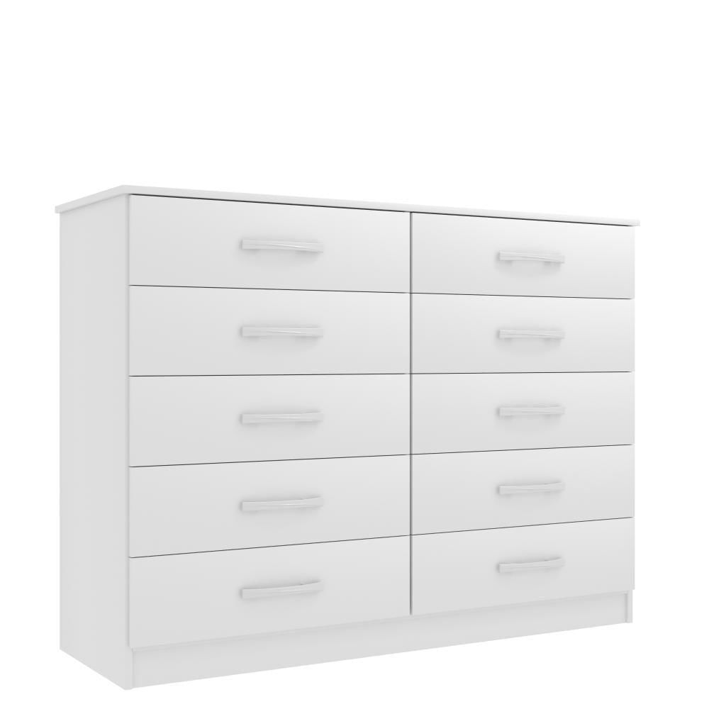 Miniatura Cômoda 10 Gavetas Premium Marbela Branca