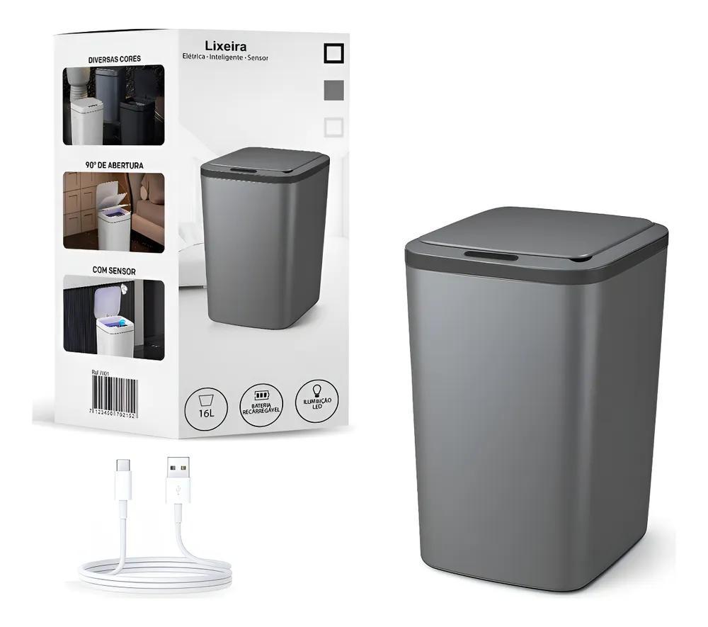 Miniatura Lixeira Inteligente Sensor Automática Recarregavel Banheiro
