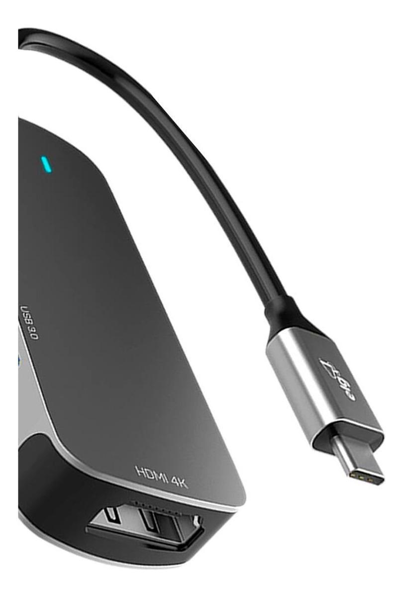 Miniatura Adaptador Elg Hub Usb 4 Em 1 Tipo-C 3.0 Hdmi - Hub41Hd