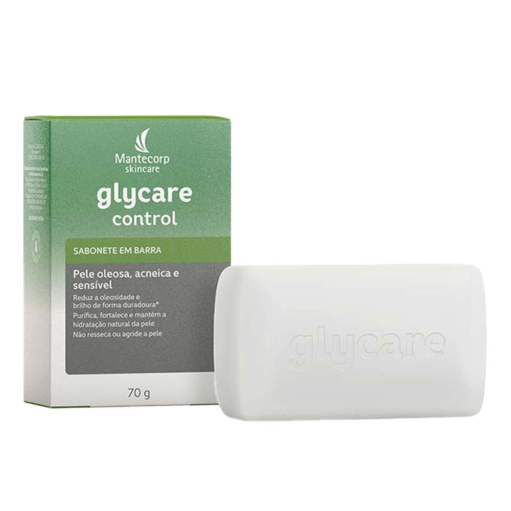 Miniatura Sabonete Facial em Barra Mantecorp Skincare - Glycare Control 70g
