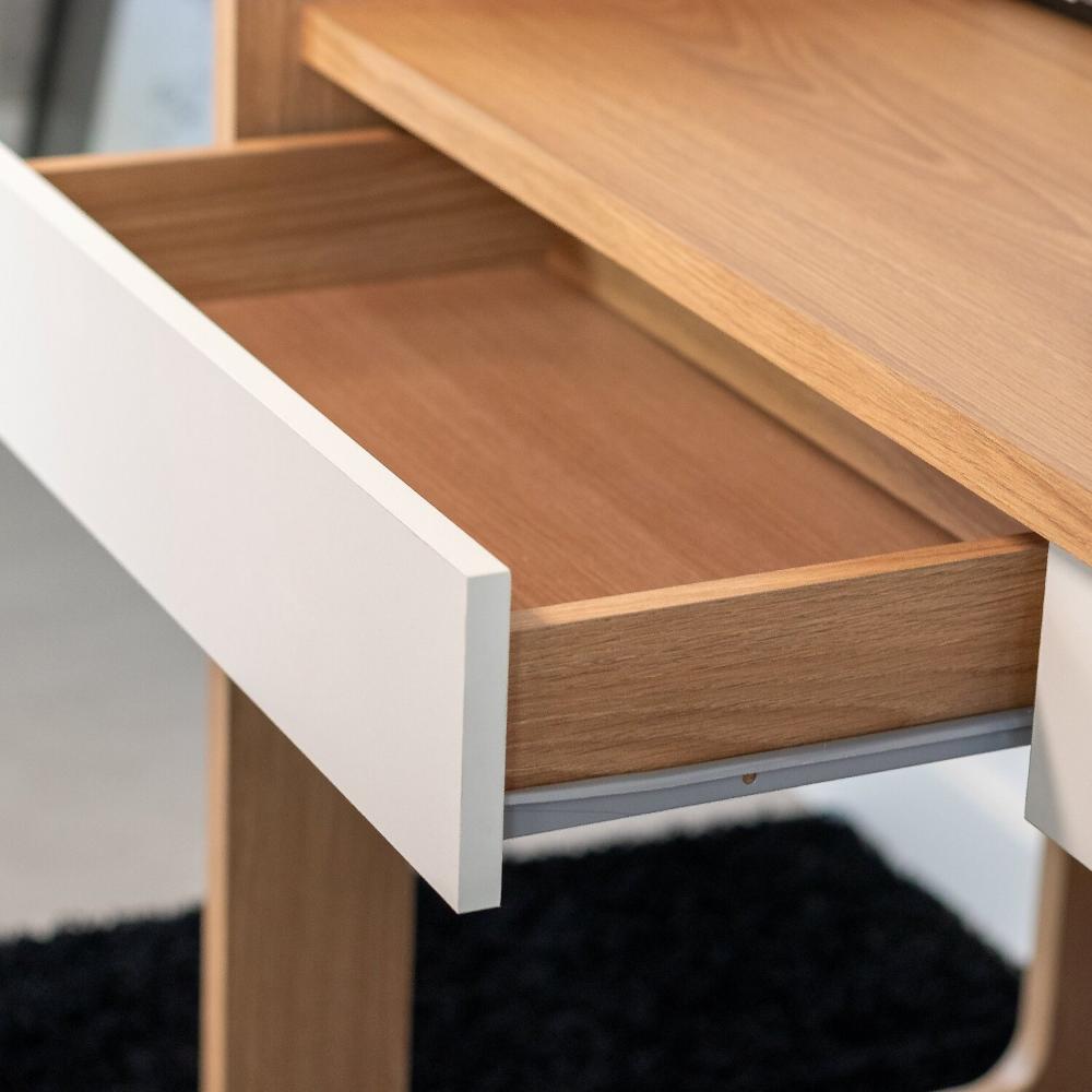 Escrivaninha 2 Gavetas 128cm Home Office Flexus Branco