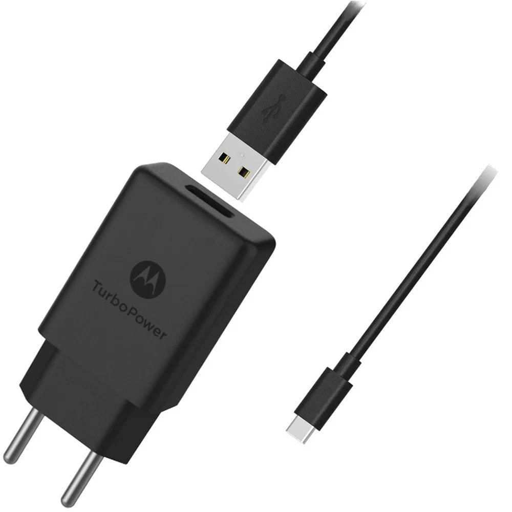Miniatura Carregador Turbo Motorola Moto G7 E G7 Plus Cabo 1 Metro
