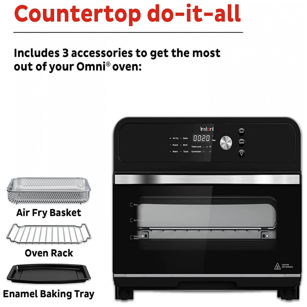Instant Pot Forno Eletrico de Bancada 7 em 1 Capacidade 19L com Painel de Controle 110V Preto