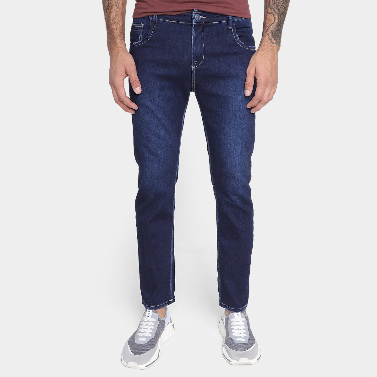 Miniatura Calça Jeans Slim Sawary Masculina Marinho - 38