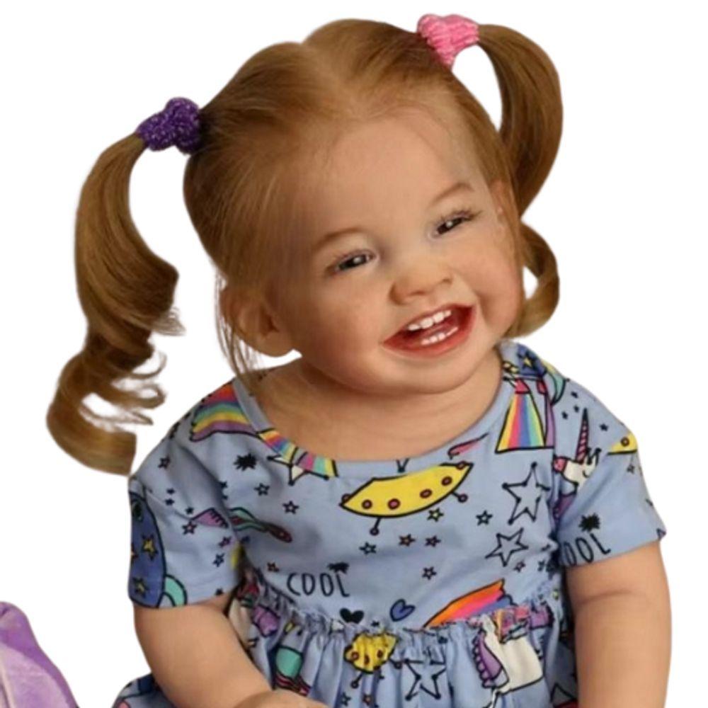 Miniatura Bebê Reborn Menina Realista Artesanal Toda Em Vinil De Silicone Macio