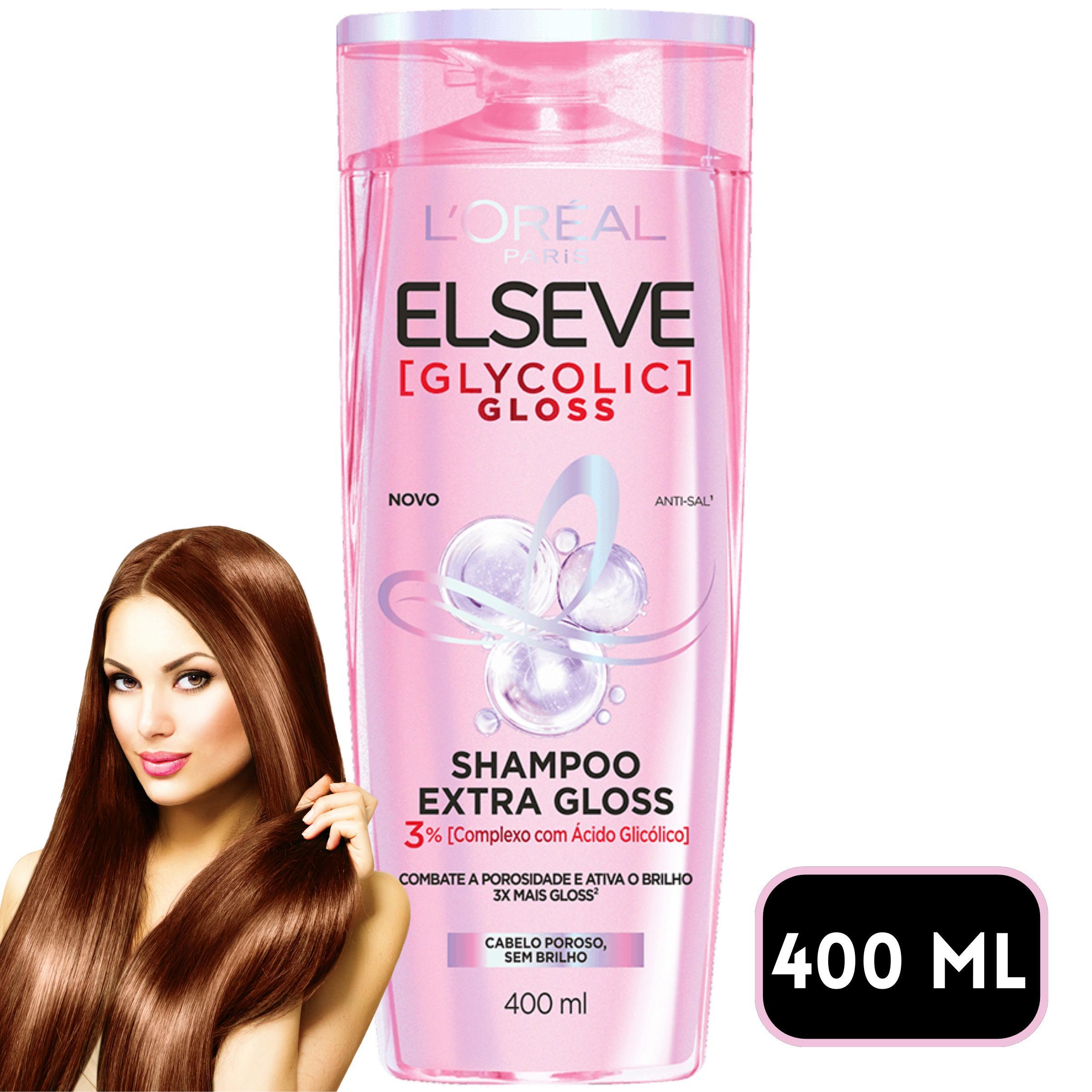 Miniatura Shampoo Elseve Paris Glycolic Gloss Loreal Serum Nova Linha