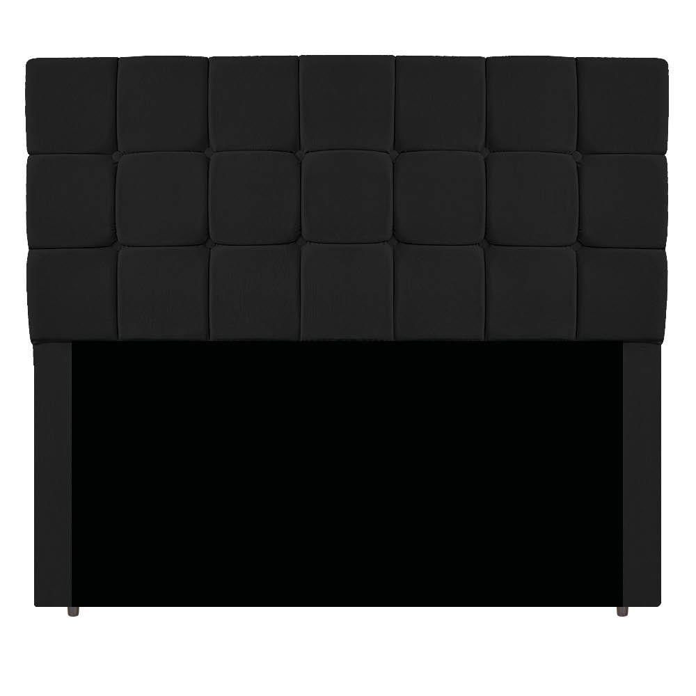 Miniatura Kit Cabeceira E Calçadeira Manchester 160 Cm Queen Size Suede - Adj Decor Cor Preto