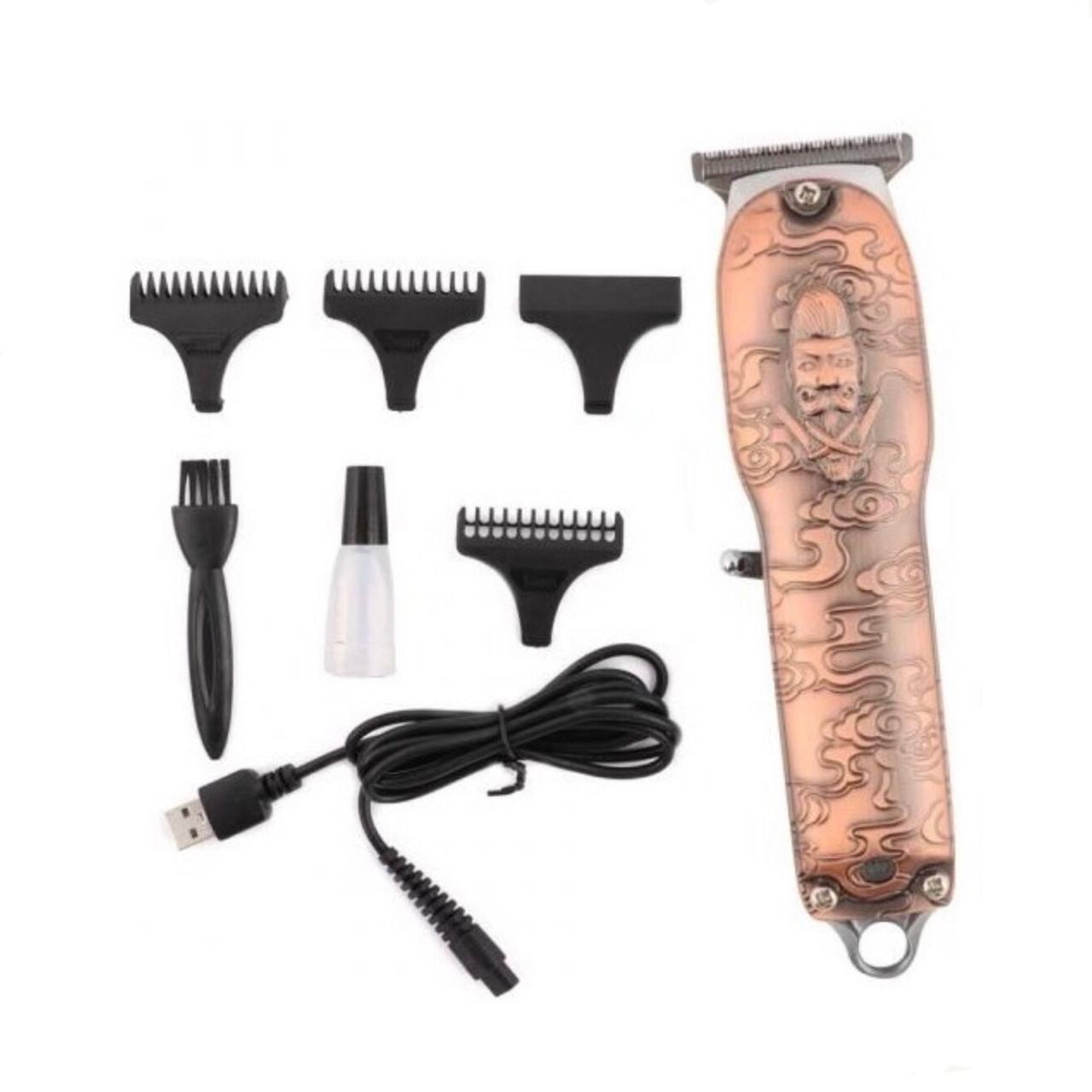 Miniatura Kit Barbeiro 3 Em 1 Máquinas Kemei +Pg Acabamento Shaver